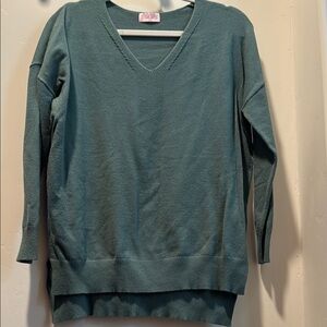 V-Neck Teal Sweater